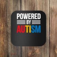 Powered By Autism For Autism Awareness Coaster thumb 0