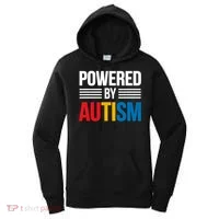 Powered By Autism For Autism Awareness Women's Hoodie thumb 0