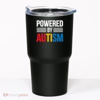 Powered By Autism For Autism Awareness Tumbler thumb 0