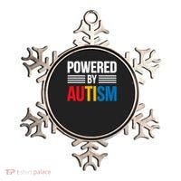 Powered By Autism For Autism Awareness Ornament thumb 0