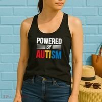 Powered By Autism For Autism Awareness Women's Tank Top thumb 2