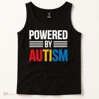 Powered By Autism For Autism Awareness Tank Top thumb 2