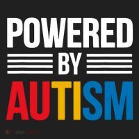 Powered By Autism For Autism Awareness Golf Towel thumb 3