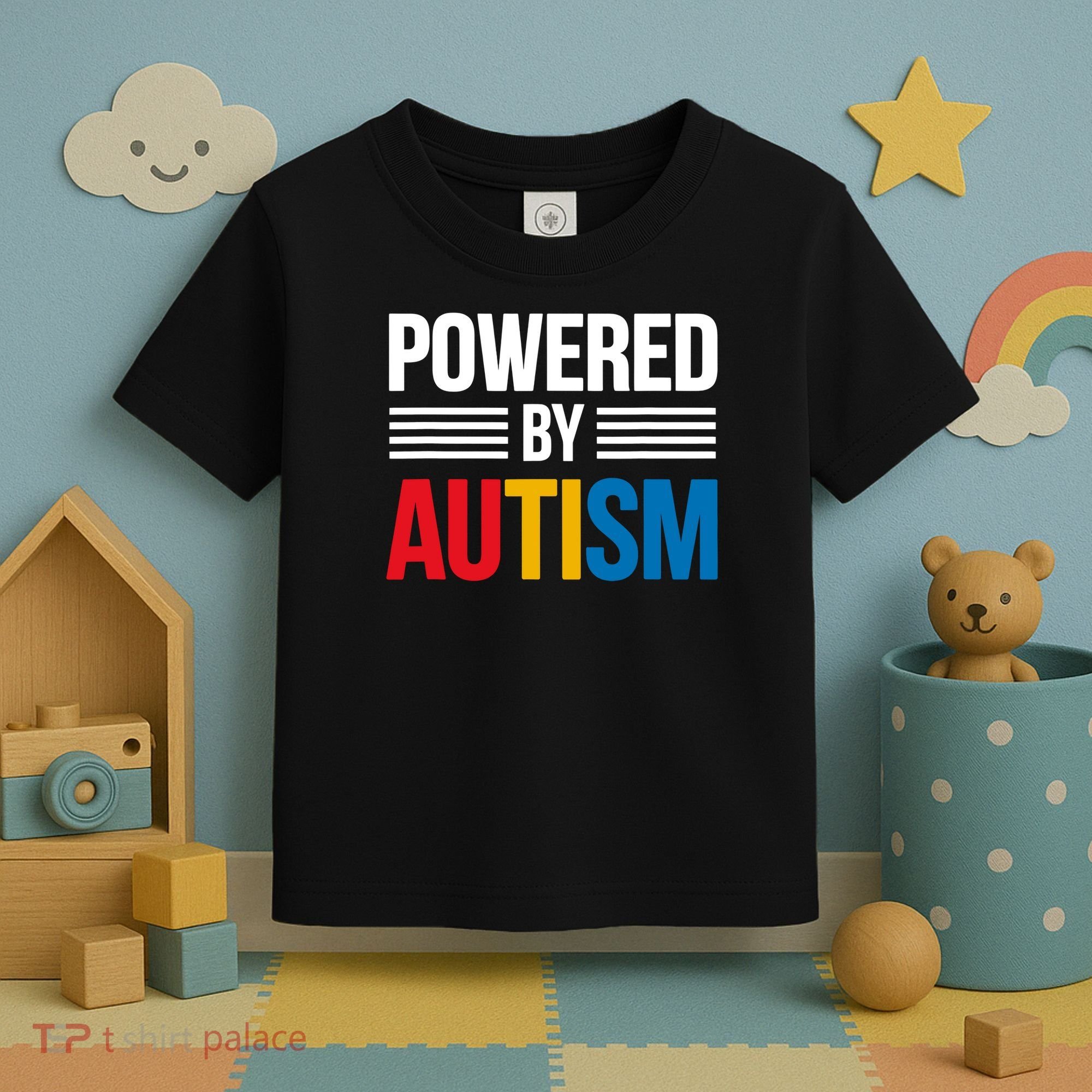 Powered By Autism For Autism Awareness Toddler T-Shirt