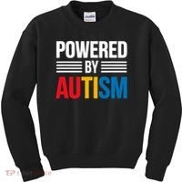 Powered By Autism For Autism Awareness Kids Sweatshirt thumb 0