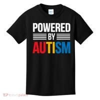 Powered By Autism For Autism Awareness Kids T-Shirt thumb 0