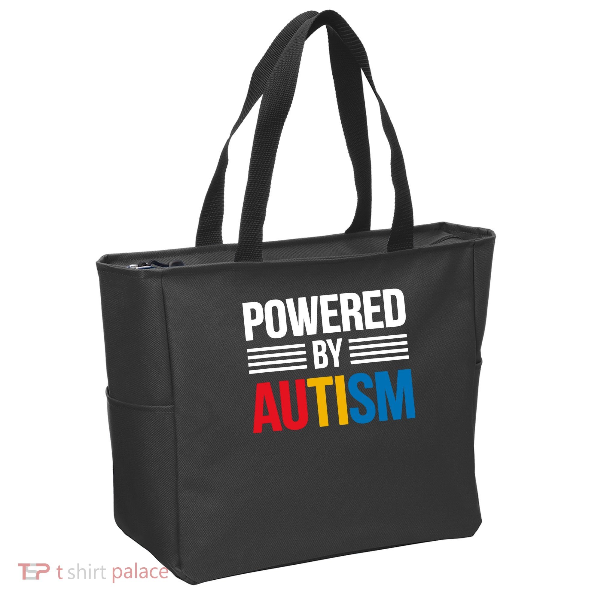Powered By Autism For Autism Awareness Tote Bag