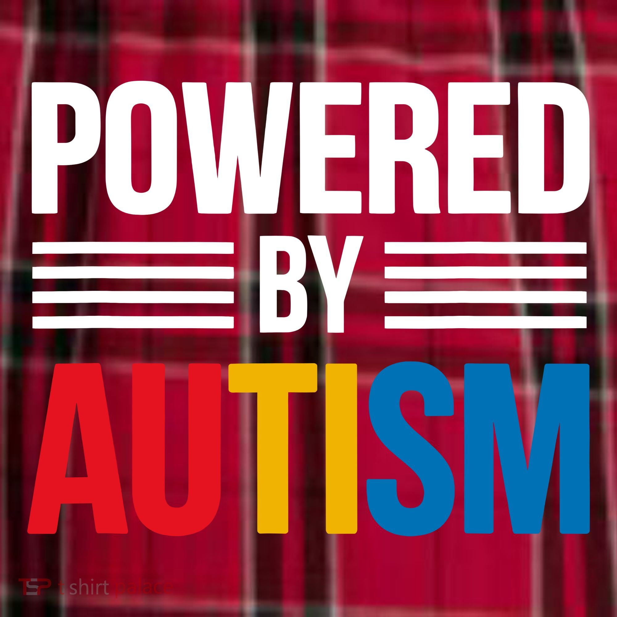 Powered By Autism For Autism Awareness Men's Flannel Plaid Pajama Pants