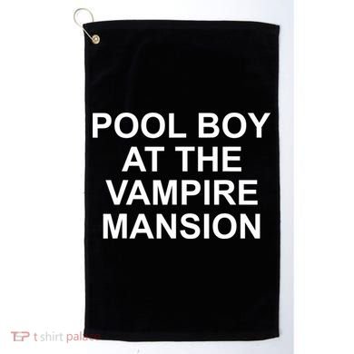 Pool Boy At The Vampire Mansion Golf Towel