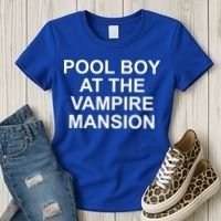 Pool Boy At The Vampire Mansion Women's T-Shirt thumb 3