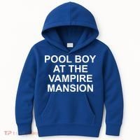 Pool Boy At The Vampire Mansion Kids Hoodie thumb 0