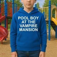 Pool Boy At The Vampire Mansion Kids Hoodie thumb 2