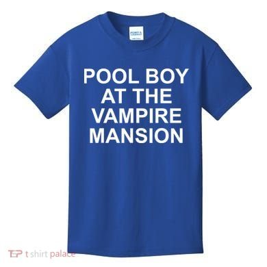 Pool Boy At The Vampire Mansion Kids T-Shirt