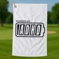 Powered By ADHD Golf Towel thumb 1