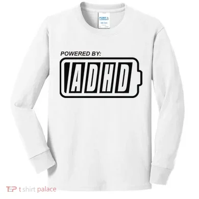 Powered By ADHD Kids Long Sleeve Shirt