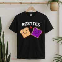 Peanut Butter And Jelly Best Friends Cartoon Food T-Shirt thumb 2