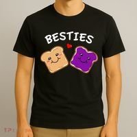Peanut Butter And Jelly Best Friends Cartoon Food T-Shirt thumb 3