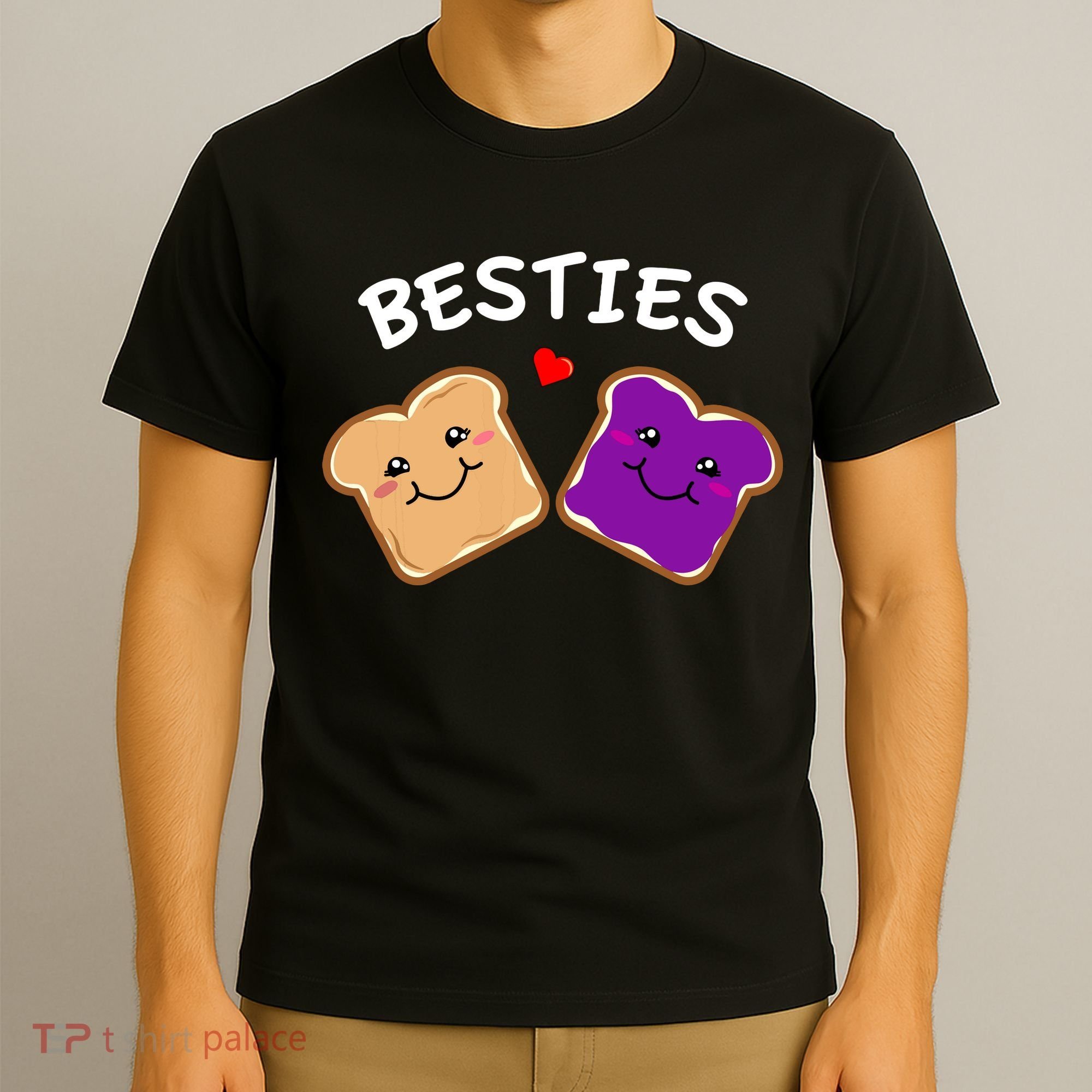 Peanut Butter And Jelly Best Friends Cartoon Food T-Shirt