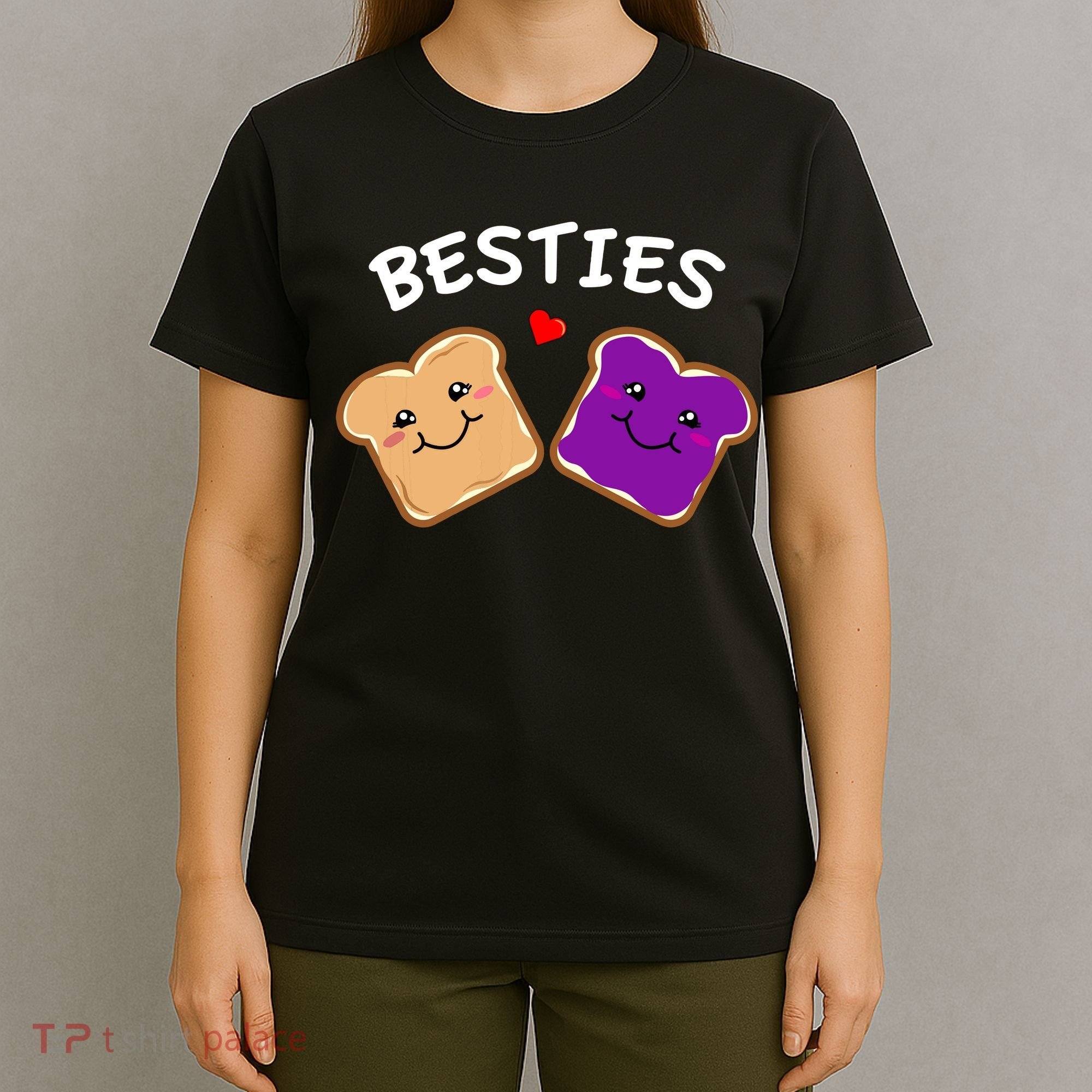 Peanut Butter And Jelly Best Friends Cartoon Food T-Shirt