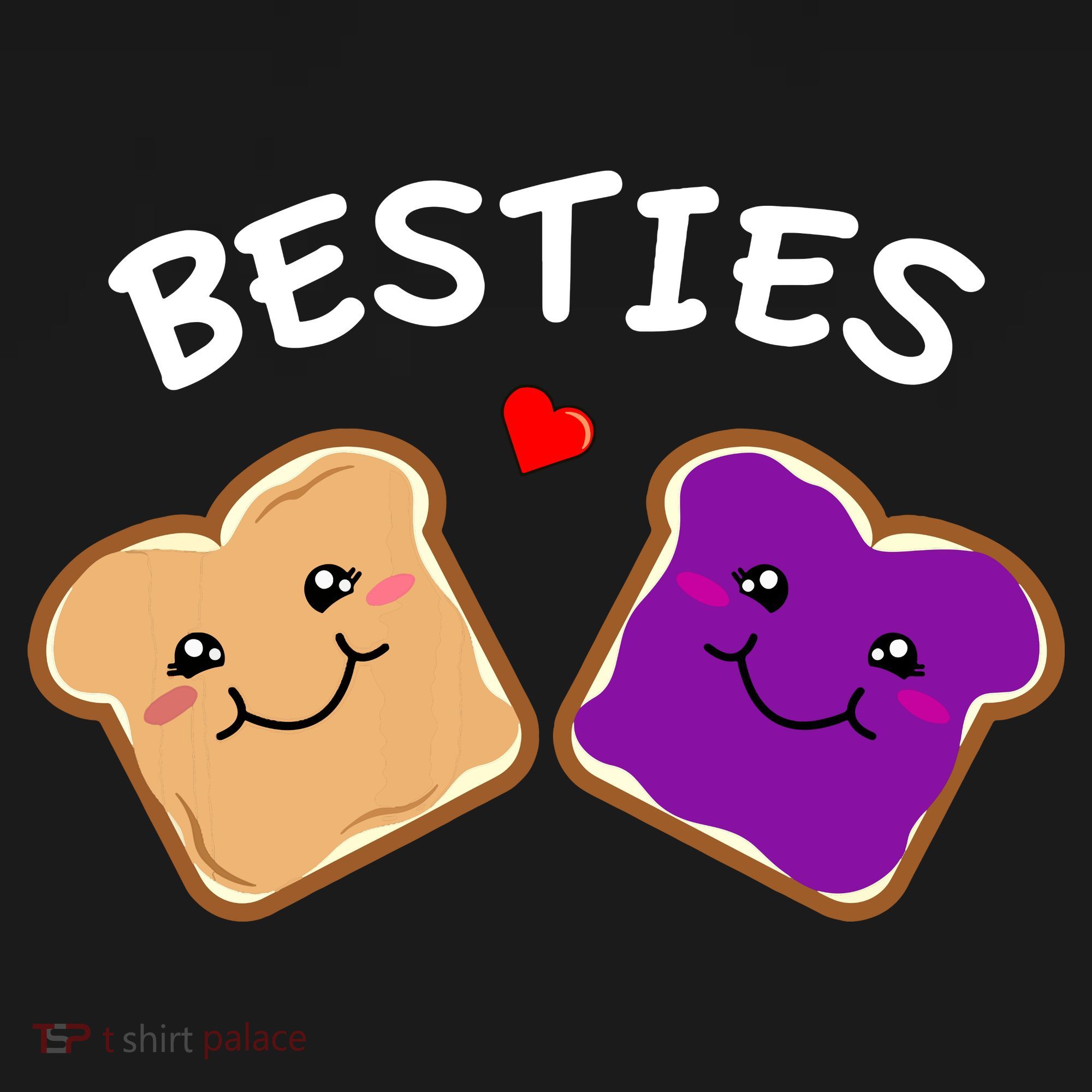 Peanut Butter And Jelly Best Friends Cartoon Food T-Shirt