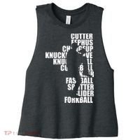 Pitcher Baseball Apparel Baseball Women's Racerback Cropped Tank thumb 0