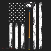 Patriotic Billiards American Flag Billiard Pool Player Gift Beanie thumb 2