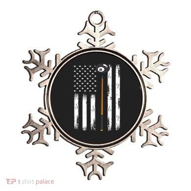 Patriotic Billiards American Flag Billiard Pool Player Gift Ornament