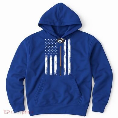 Patriotic Billiards American Flag Billiard Pool Player Gift Hoodie
