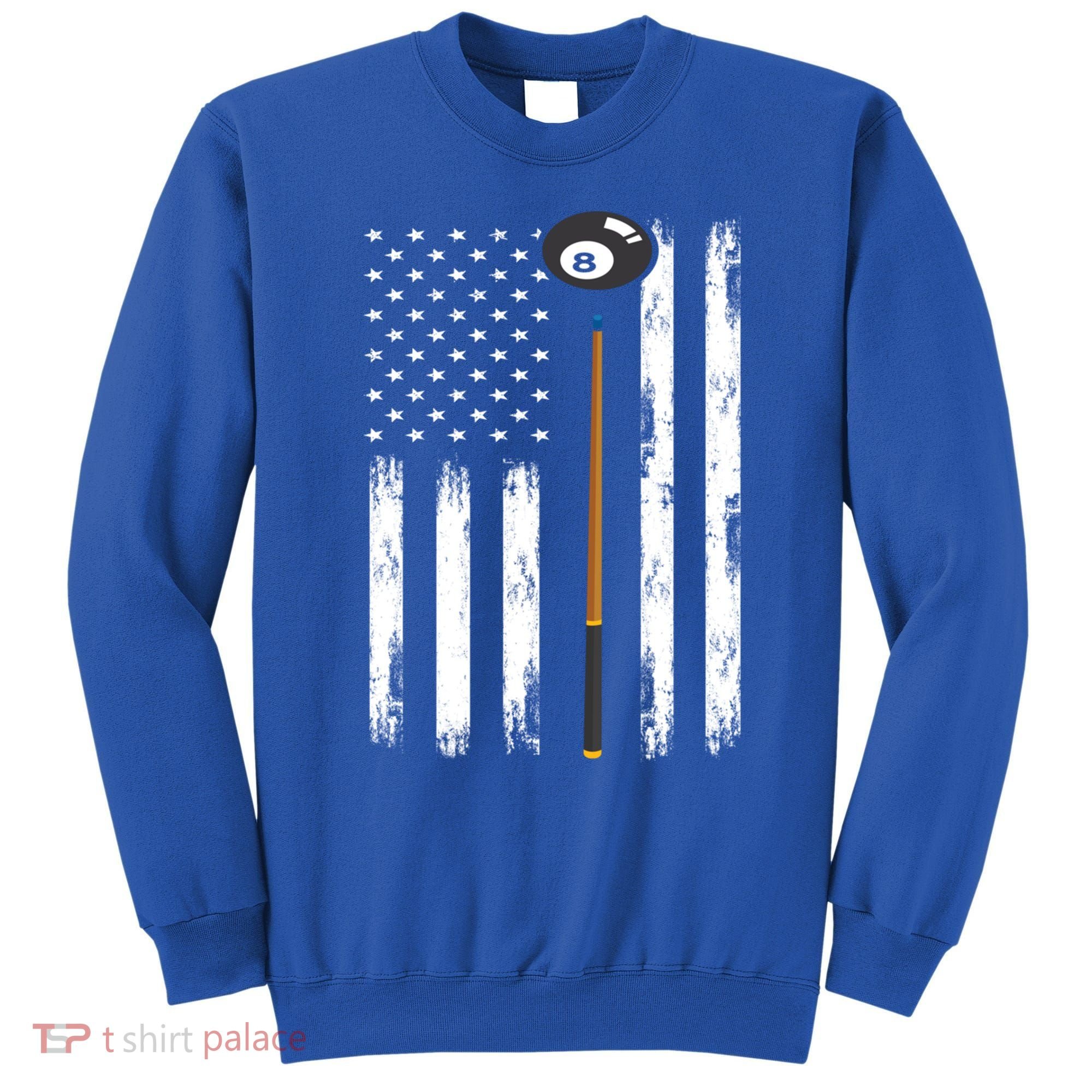 Patriotic Billiards American Flag Billiard Pool Player Gift Sweatshirt