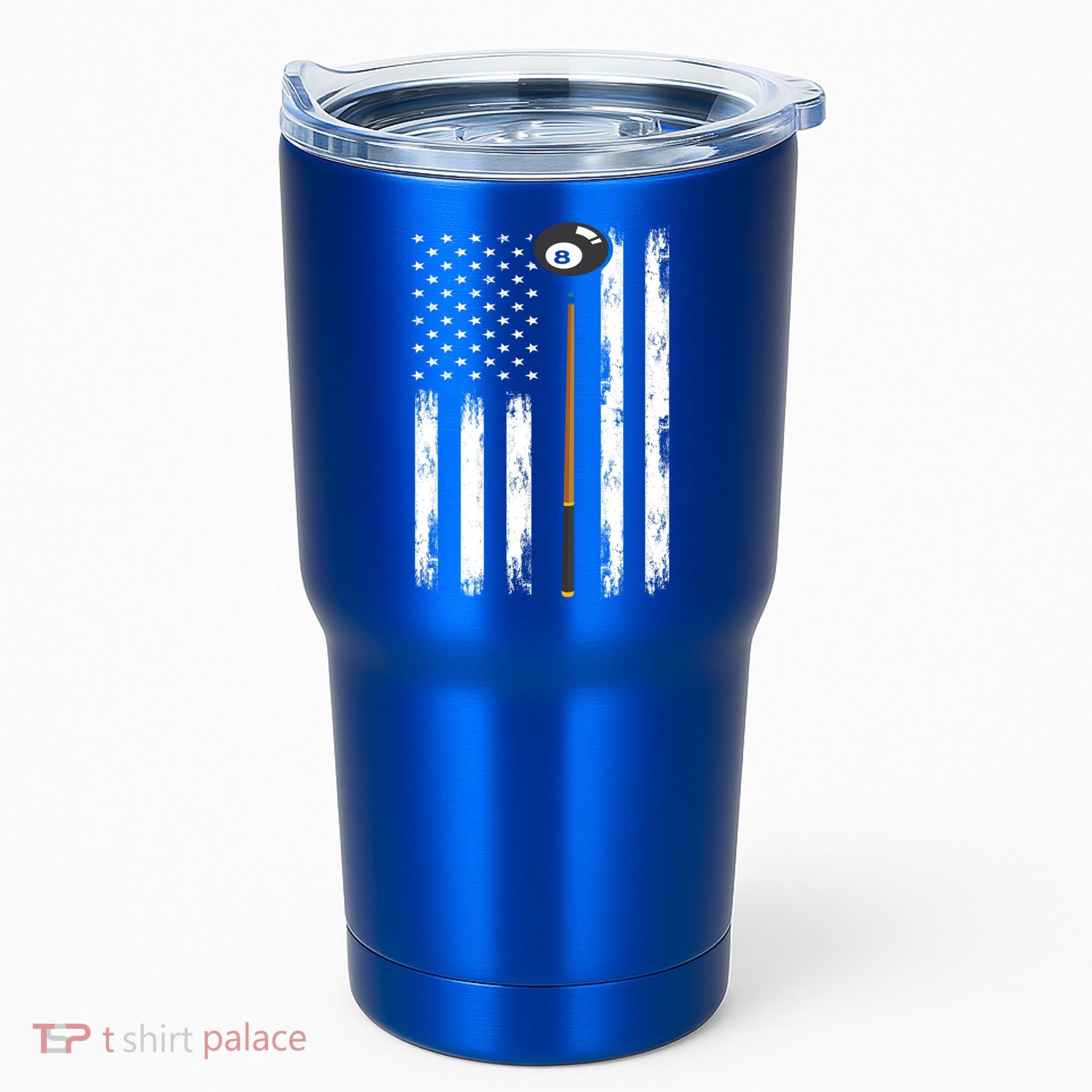 Patriotic Billiards American Flag Billiard Pool Player Gift Tumbler