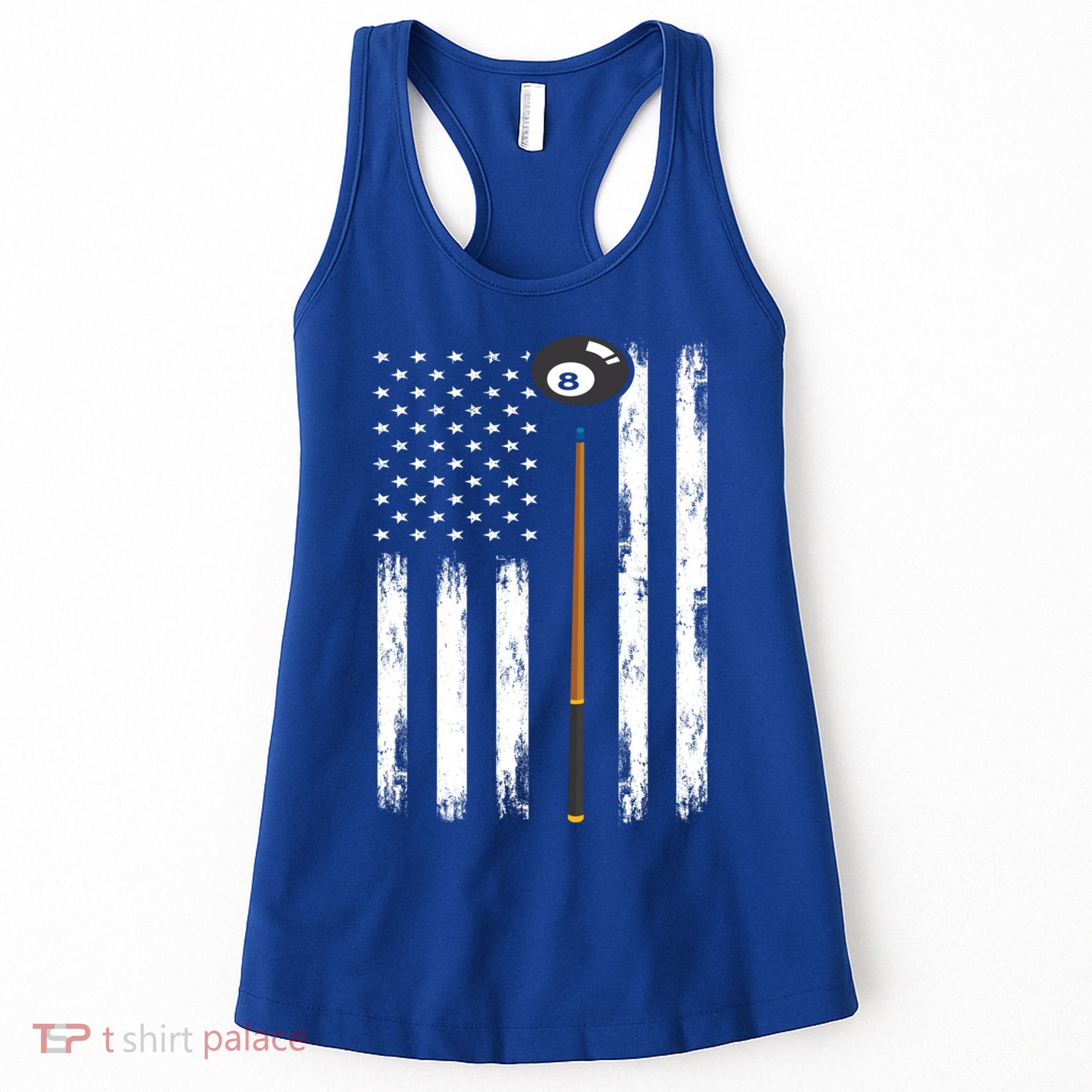 Patriotic Billiards American Flag Billiard Pool Player Gift Women's Tank Top