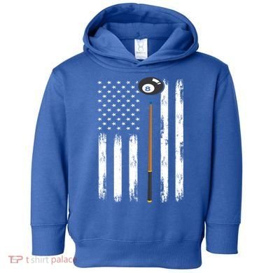 Patriotic Billiards American Flag Billiard Pool Player Gift Toddler Hoodie