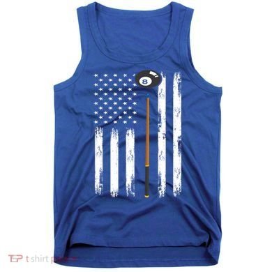 Patriotic Billiards American Flag Billiard Pool Player Gift Tank Top