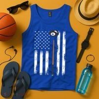 Patriotic Billiards American Flag Billiard Pool Player Gift Tank Top thumb 4