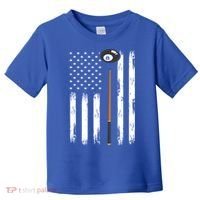 Patriotic Billiards American Flag Billiard Pool Player Gift Toddler T-Shirt thumb 0