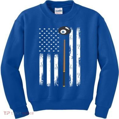 Patriotic Billiards American Flag Billiard Pool Player Gift Kids Sweatshirt