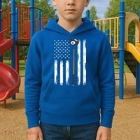 Patriotic Billiards American Flag Billiard Pool Player Gift Kids Hoodie thumb 2