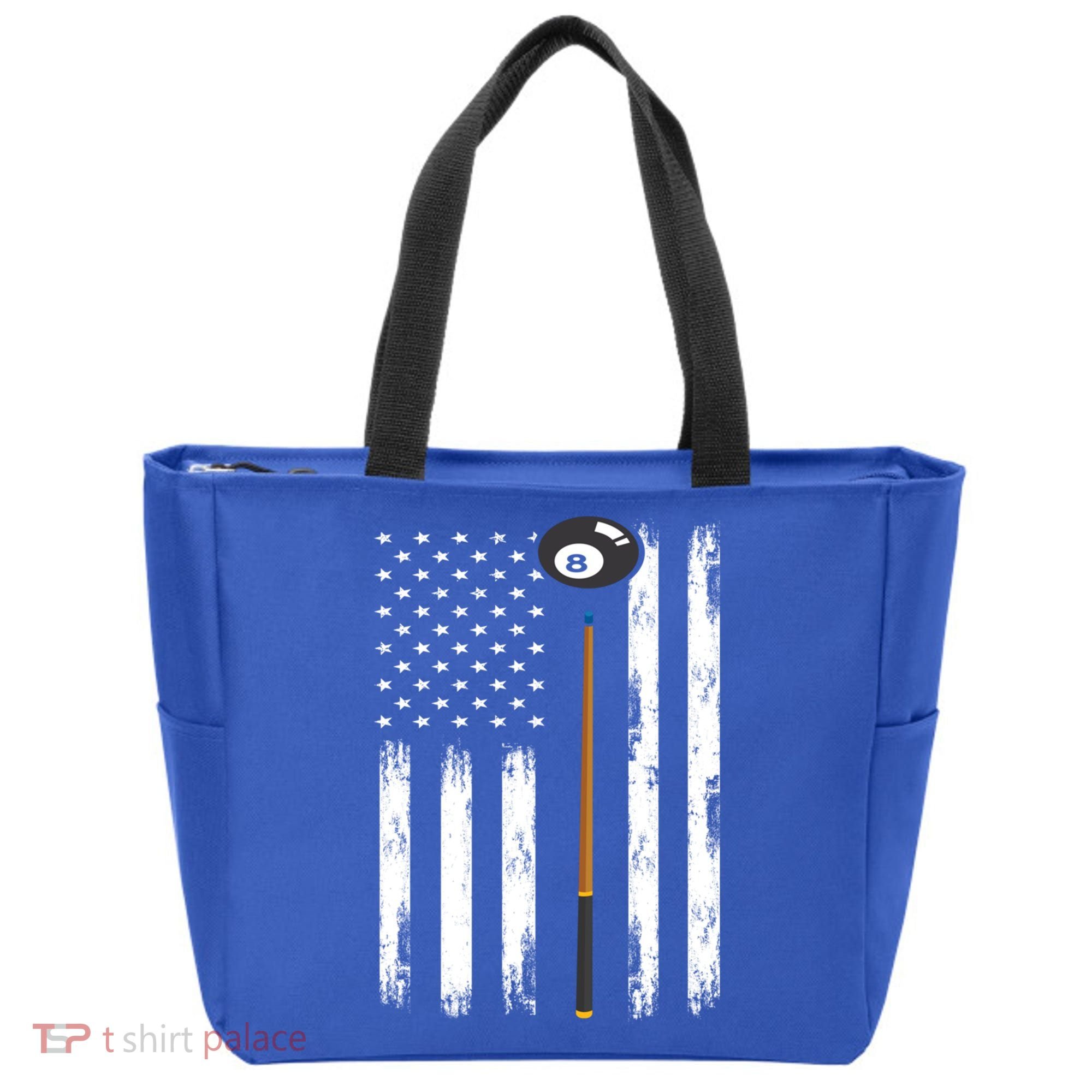 Patriotic Billiards American Flag Billiard Pool Player Gift Tote Bag