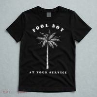 Pool Boy At Your Service Coconut Tree Funny Halloween Gift T-Shirt thumb 5
