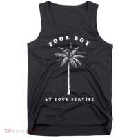 Pool Boy At Your Service Coconut Tree Funny Halloween Gift Tank Top thumb 0