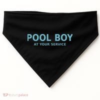 Pool Boy At Your Service USA-Made Doggie Bandana thumb 0