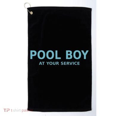 Pool Boy At Your Service Golf Towel