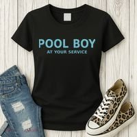 Pool Boy At Your Service Women's T-Shirt thumb 3