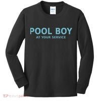 Pool Boy At Your Service Kids Long Sleeve Shirt thumb 0