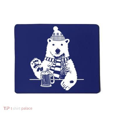 Polar Bear Beer Mousepad