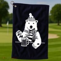 Polar Bear Beer Golf Towel thumb 1