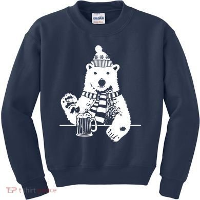 Polar Bear Beer Kids Sweatshirt
