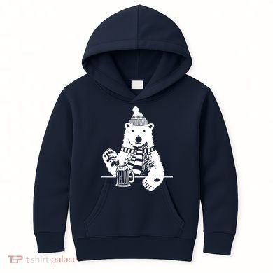 Polar Bear Beer Kids Hoodie