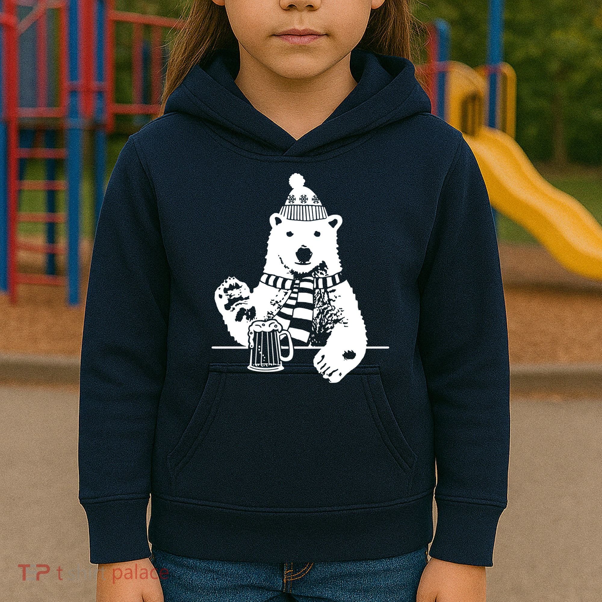 Polar Bear Beer Kids Hoodie