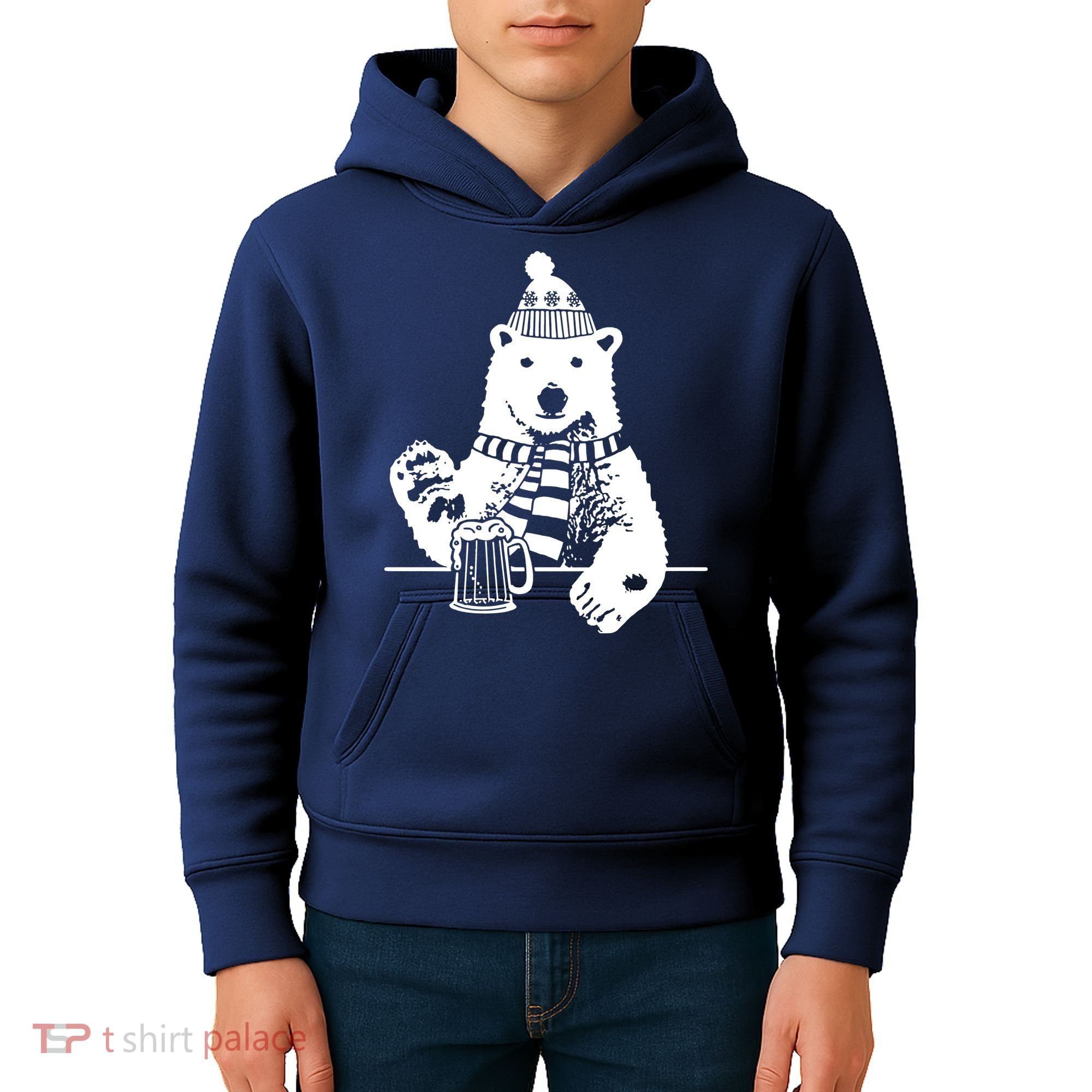 Polar Bear Beer Kids Hoodie